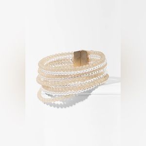 SAACHI Faye Faux Pearl & Beads Bracelet